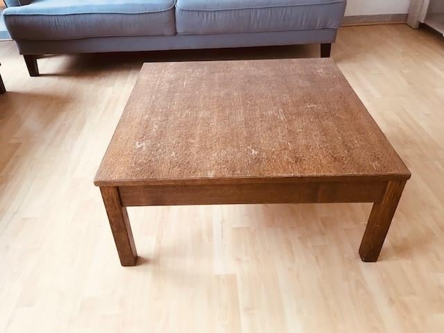 Grande table basse - vintage, Maison & Meubles, Tables | Tables de salon, Teck, Moins de 50 cm, 50 à 100 cm, Carré