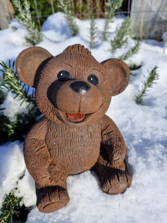 tuinbeeld van een blijde bruine beer, Jardin & Terrasse, Statues de jardin, Enlèvement ou Envoi, Neuf, Béton