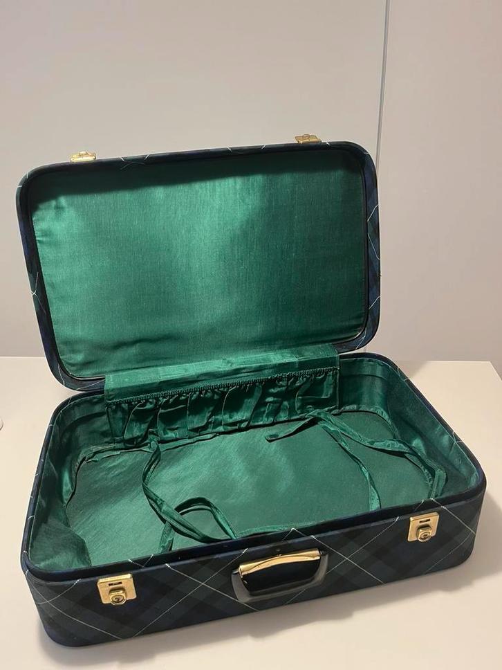 Grote ruiten vintage Emdé Depose valies, Handtassen en Accessoires, Koffers, Ophalen, Gebruikt, 60 tot 70 cm, 35 tot 45 cm