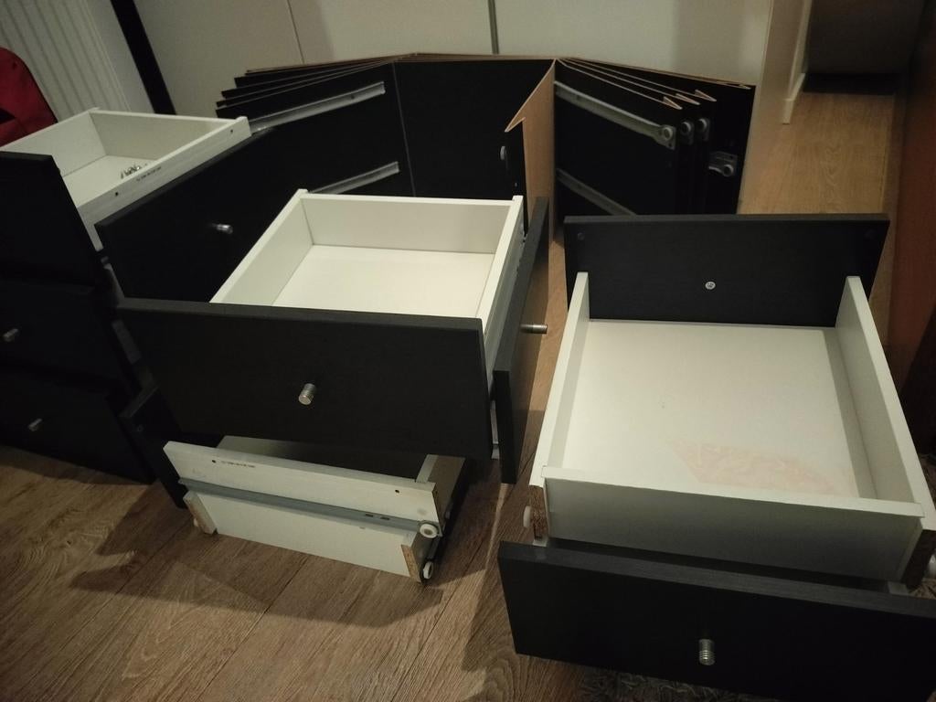 Ikea lades (zwart) voor kallax kast, Huis en Inrichting, Ophalen, Zo goed als nieuw