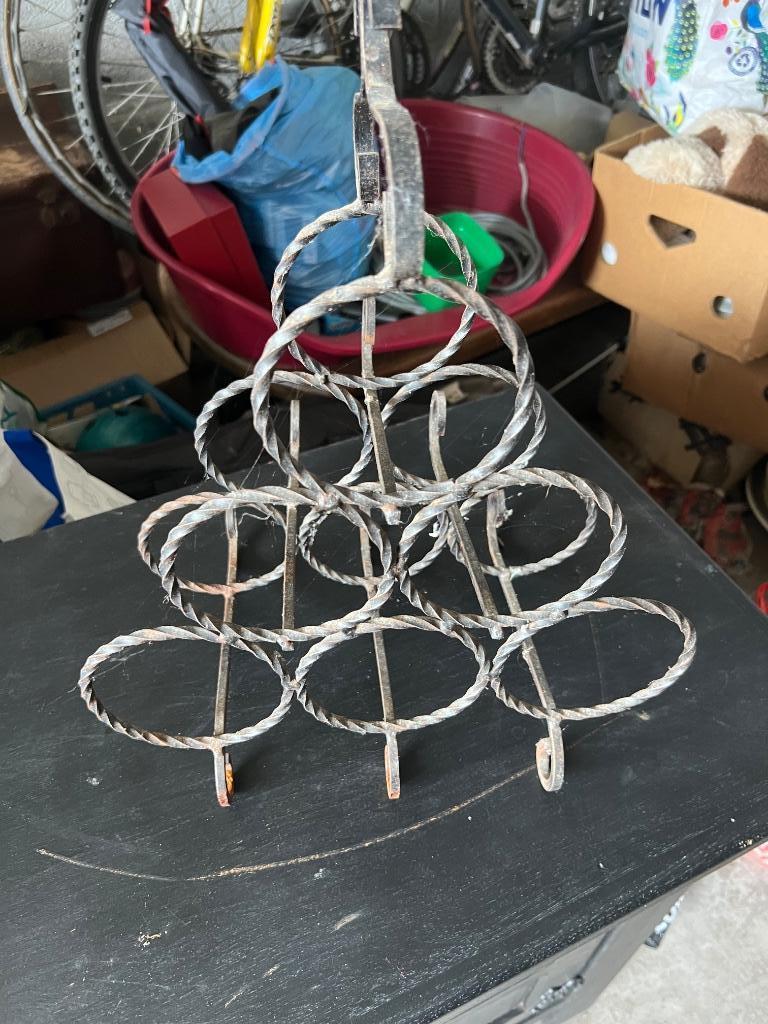 Porte bouteille fer forgé, Maison & Meubles, Enlèvement, Utilisé