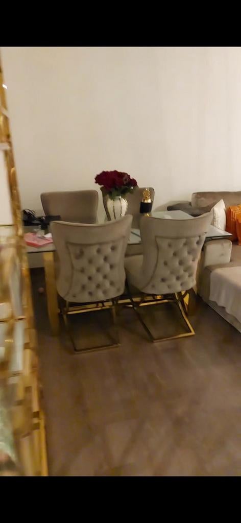 Eettafel en 4 stoelen, Huis en Inrichting, Tafels | Eettafels, Ophalen