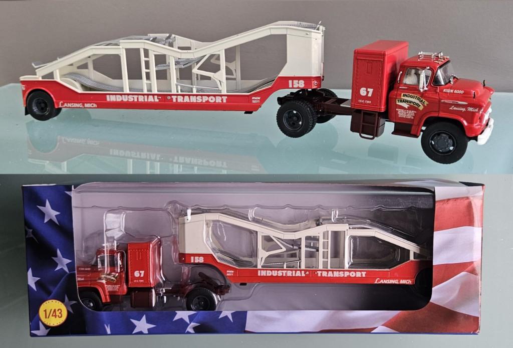 Chevrolet 9100 LCF autodrager Amerikaanse oplegger 1:43, Hobby en Vrije tijd, Modelauto's | 1:43, Ophalen of Verzenden, Nieuw