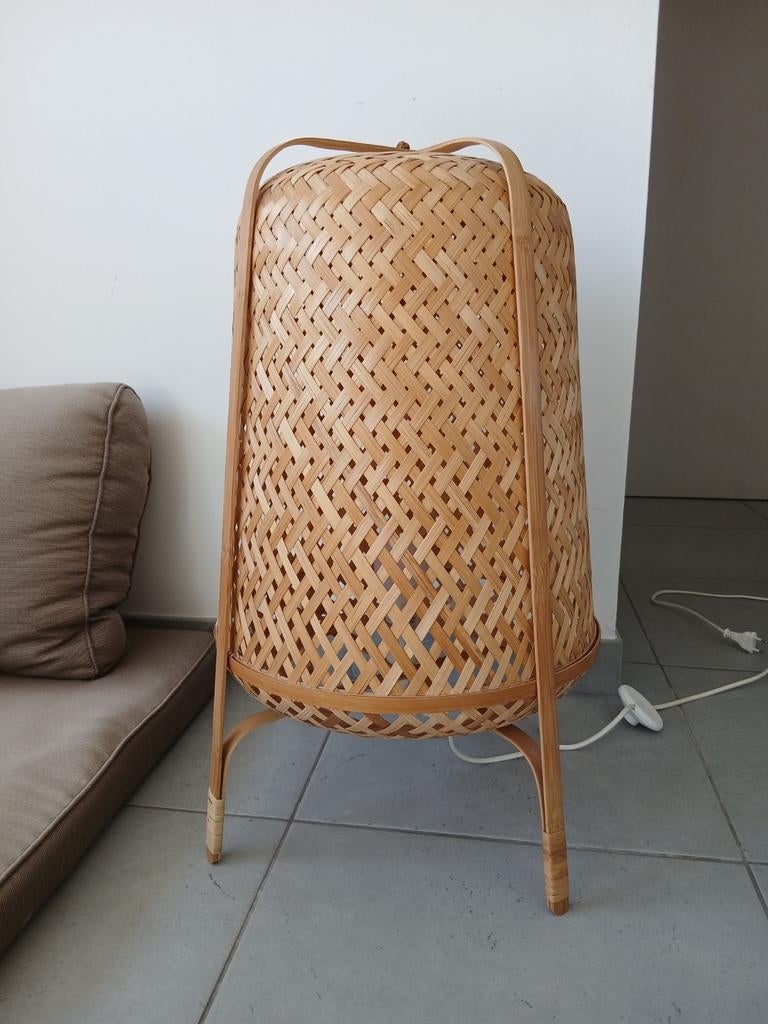 Ikea Knixhult bamboe vloerlamp/staanlamp, Huis en Inrichting, Ophalen