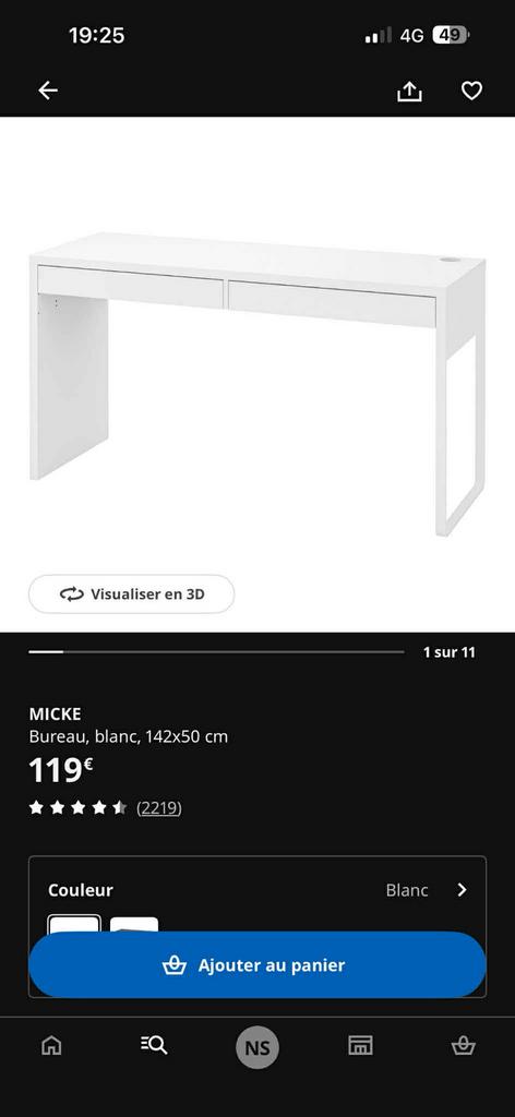 Bureau ikea, Maison & Meubles, Tables | Dessertes, Enlèvement, Comme neuf