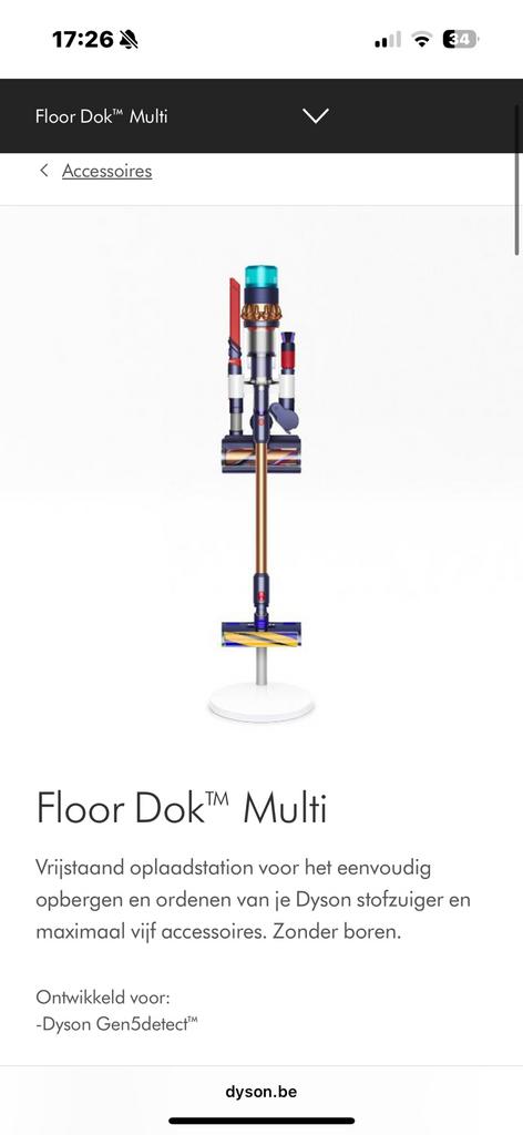 Floor Dok Multi voor Dyson Gen5detect, Ophalen, Stofzuiger