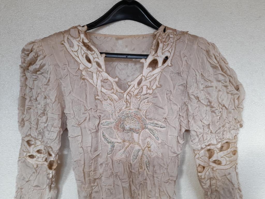 Kleed Michka Marjak Vingtage jaren 80, Kleding | Dames, Gelegenheidskleding, Overige typen, Beige, Nieuw, Ophalen