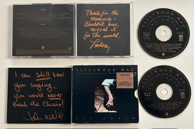 2CD FLEETWOOD MAC - THE CHAIN SELECTIONS 25 YRS + BOEKJE, Ophalen of Verzenden, Gebruikt, Poprock