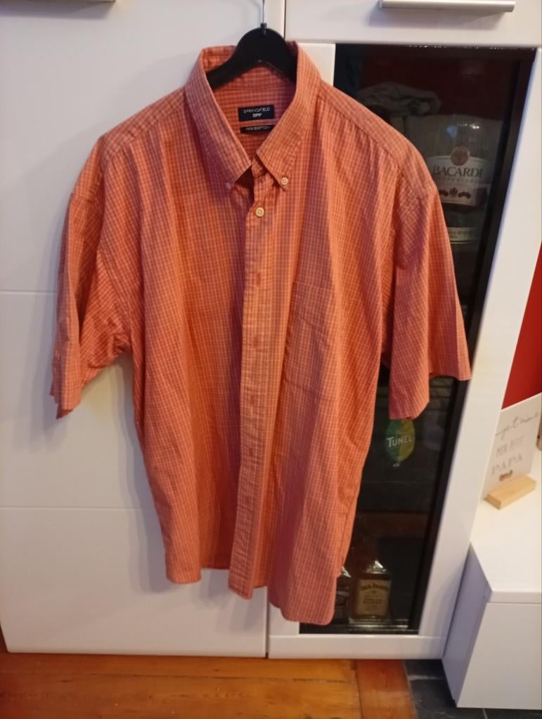 Chemise homme Springfield Taille L, Tour de cou 41/42 (L), Enlèvement, Porté, Orange
