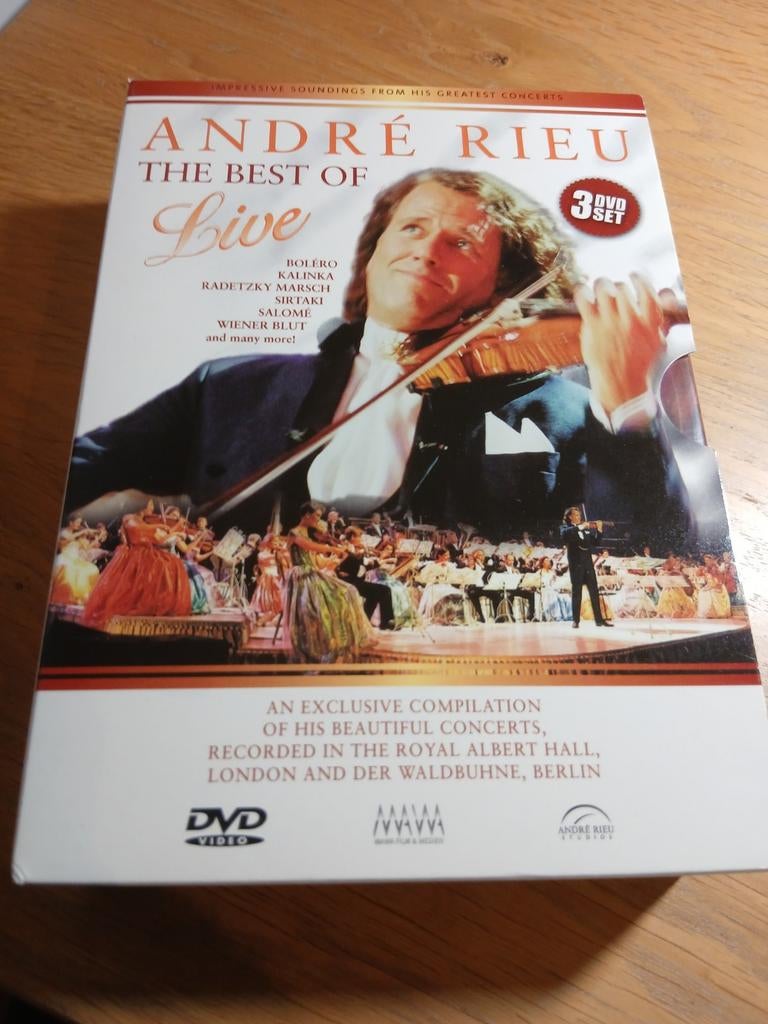 ANDRE RIEU BOX 3 DVD'S PERFECTE NIEUWSTAAT, Cd's en Dvd's, Dvd's | Muziek en Concerten, Ophalen of Verzenden, Nieuw in verpakking
