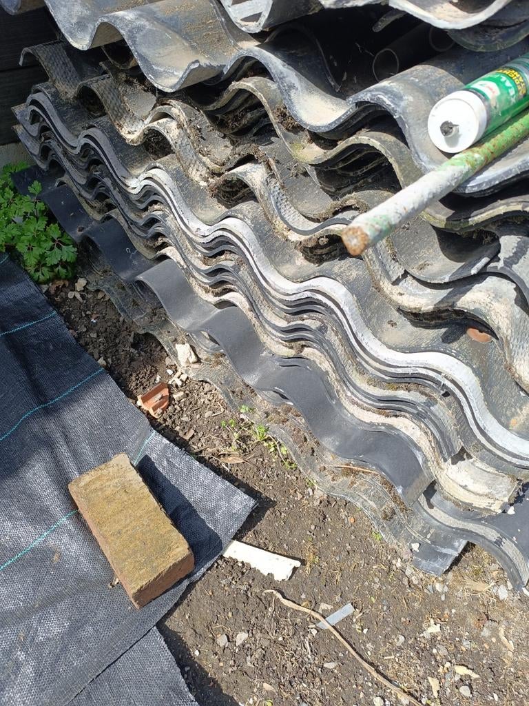 Tôle ondulée, Bricolage & Construction, Tuiles & Revêtements de toit, Enlèvement, Bois, Tôle ondulée