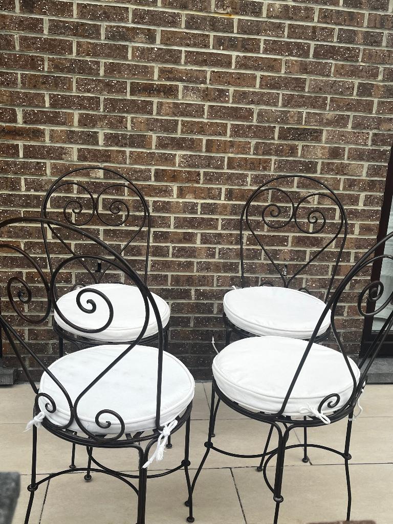 Chaises en fer forgé, Jardin & Terrasse, Enlèvement, Utilisé, Métal