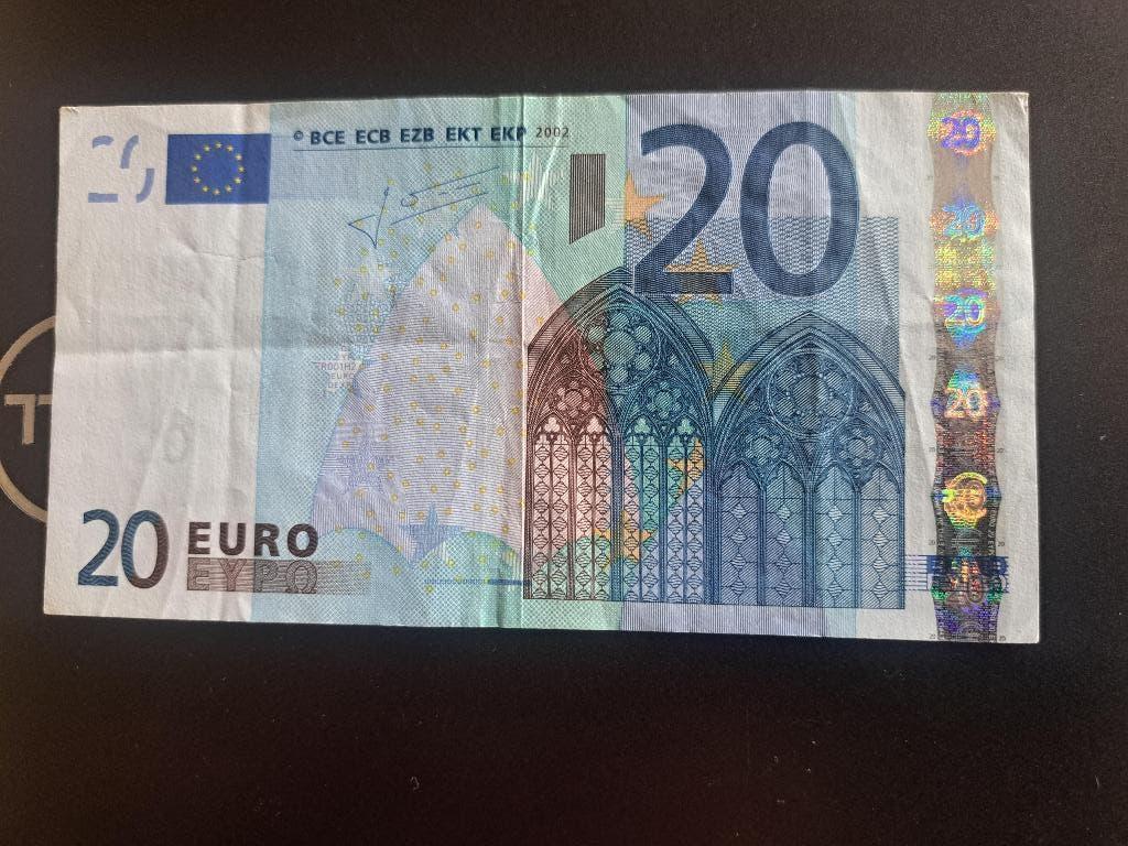 2002 Duitsland 20 euro oude serie Trichet code R001, Verzenden, Duitsland, 20 euro, Los biljet