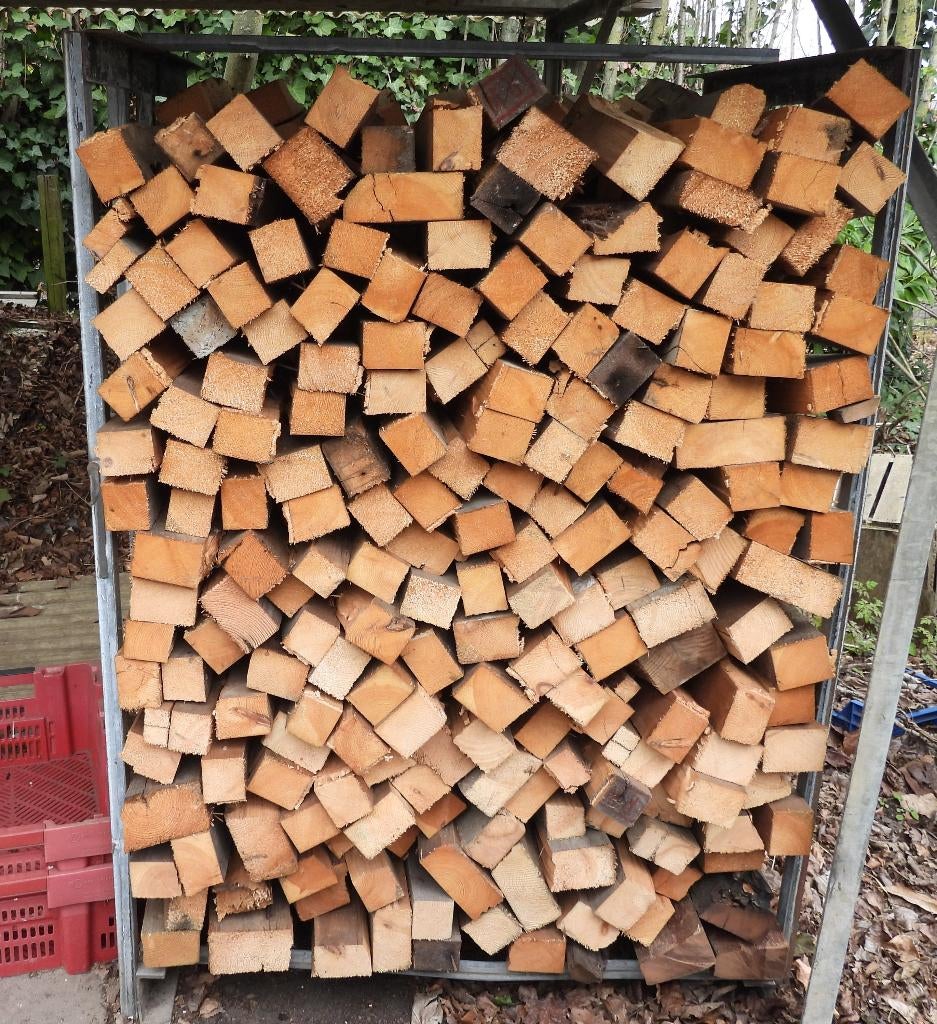 Droog brandhout van balken, Tuin en Terras, Ophalen, Overige houtsoorten