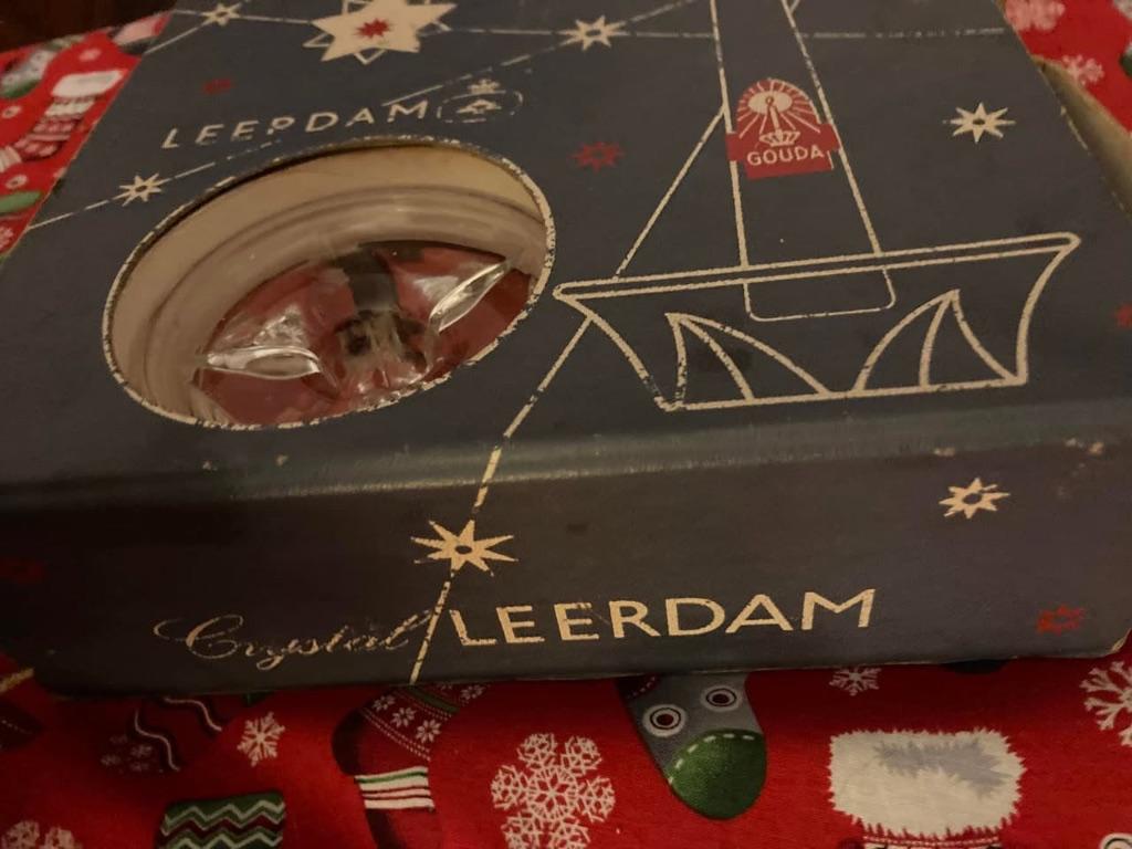 Leerdam oude kandelaar, Ophalen of Verzenden, Glas