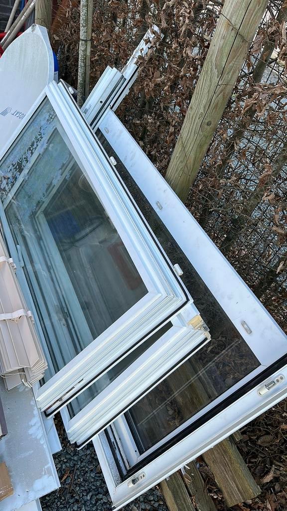Partij dubbel glas. Voor serre ofzo.gratis. Pvc, Ophalen, Zo goed als nieuw