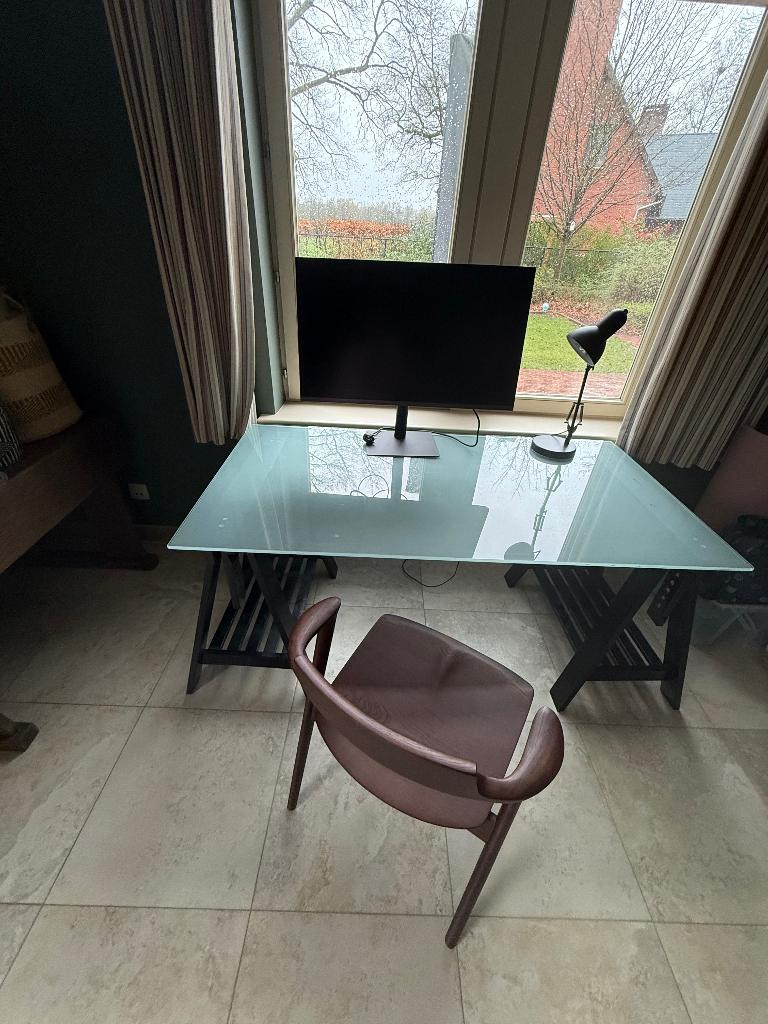 Matglas bureau / eettafel, Ophalen, Gebruikt, Glas