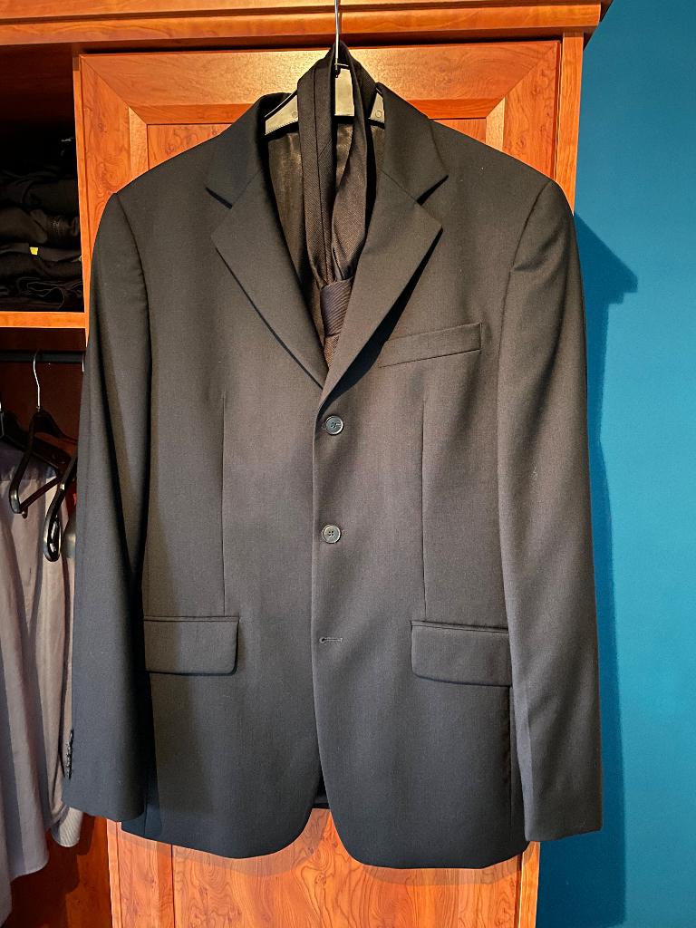 Kostuum Mexx + stropdas (+/- medium maat), Maat 48/50 (M), Zwart, Zo goed als nieuw, Ophalen