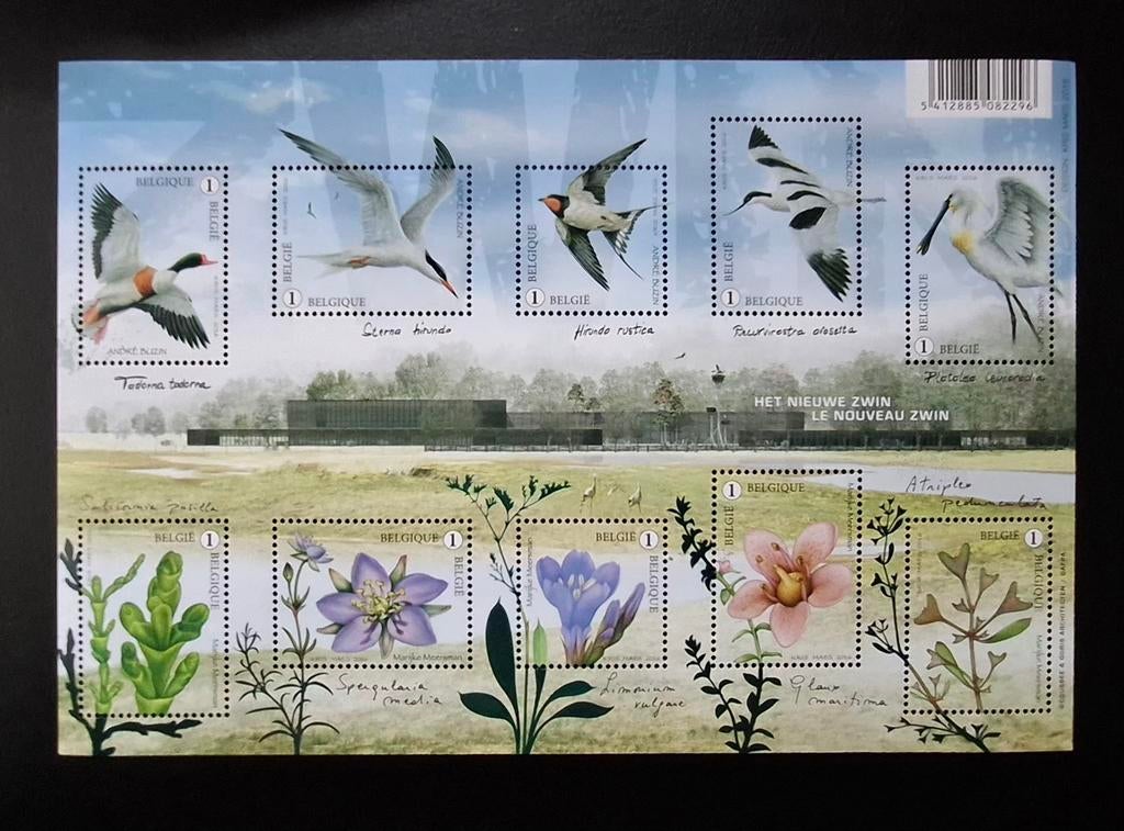 België: OBP 4601/10-BL238 ** Het Zwin 2016., Frankeerzegel, Ophalen of Verzenden, Zonder stempel, Postfris