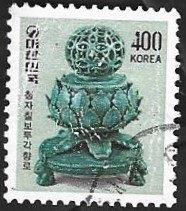 1 Postzegel Zuid-Korea 1981 Wierookvat, Ophalen of Verzenden, Gestempeld, Oost-Azië