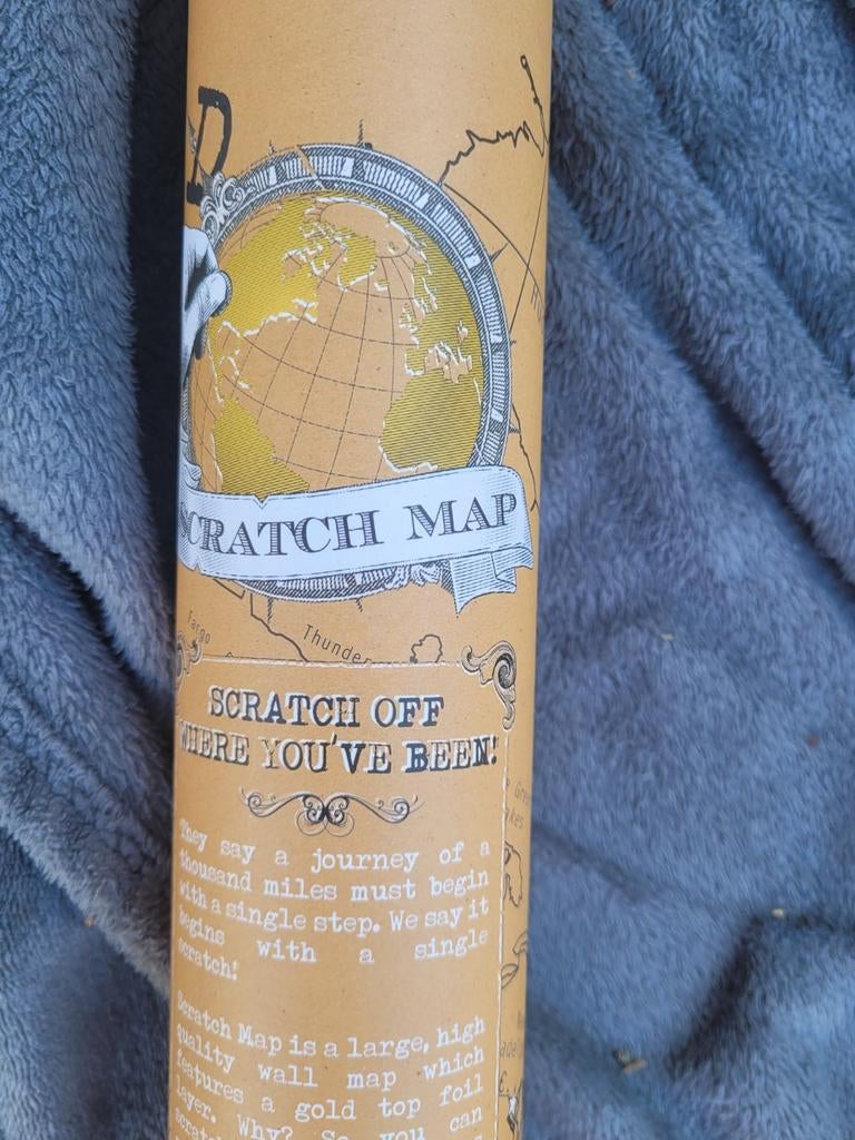 Wereldkaart om volledig te krassen – Scratch Map!, Verzamelen, Ophalen, Deurposter of groter, Rechthoekig Liggend, Nieuw