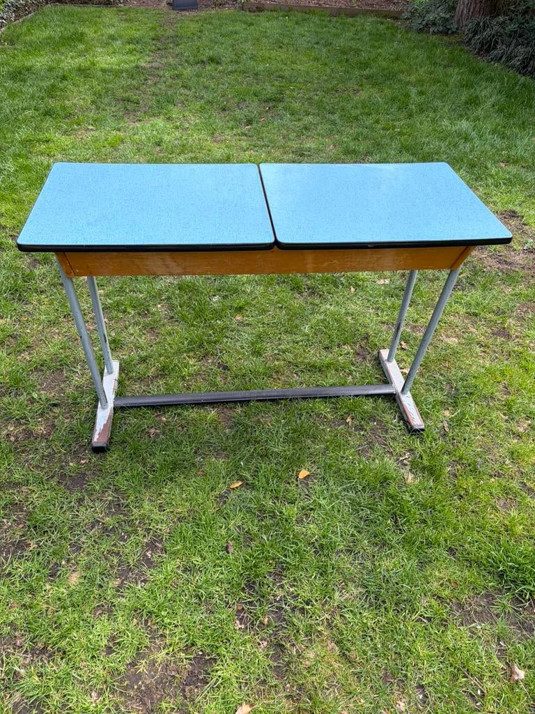 Retro bureau, Huis en Inrichting, Bureaus, Ophalen, Gebruikt, Schoolbureau, Vintage