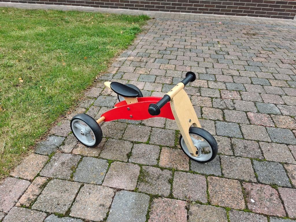 houten driewieler, Ophalen, Zo goed als nieuw, Overige merken, Verstelbare zitting