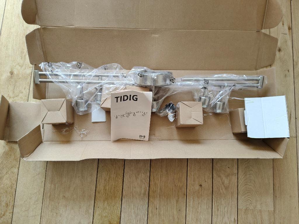 Luminaire avec 5 spots, Maison & Meubles, Lampes | Suspensions, Neuf, Verre, Enlèvement, 50 à 75 cm