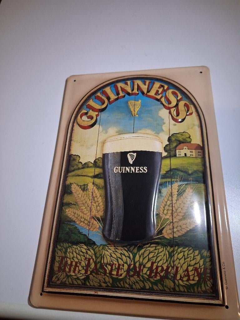 Guinness plaat metaal, Verzamelen, Ophalen of Verzenden, Nieuw, Reclamebord, Plaat of Schild