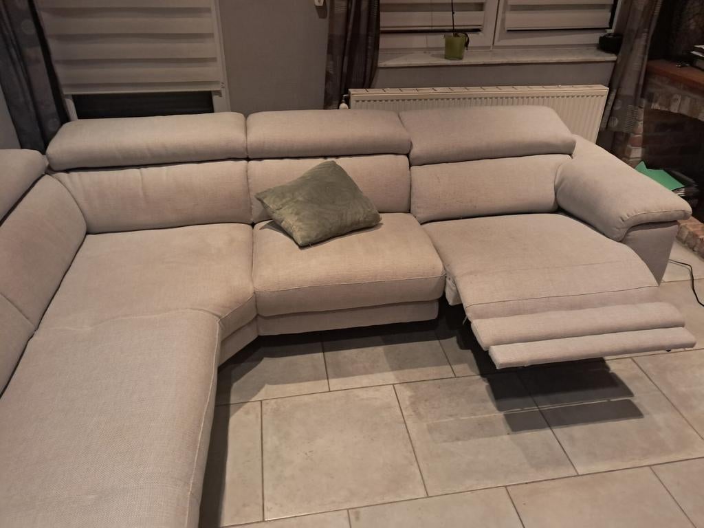 Fauteuil 5 places beige tissu  avec un relax, Enlèvement