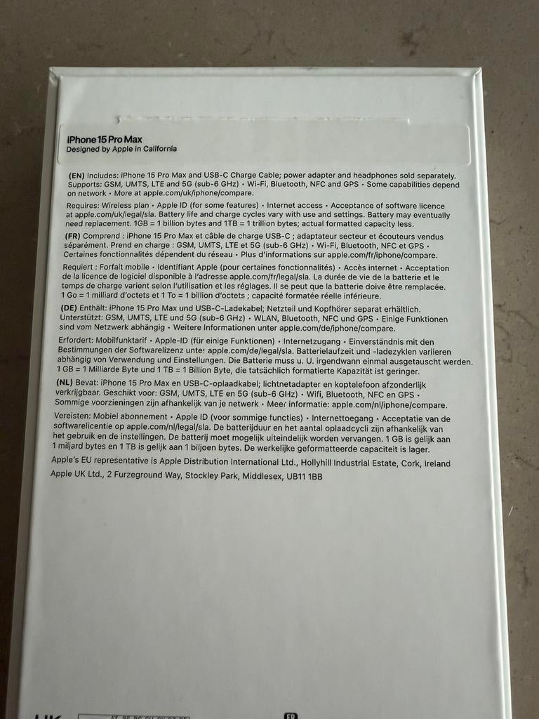 Iphone 15 Pro max 1Tb, Télécoms, Téléphonie mobile | Apple iPhone, IPhone 15 Pro Max, 1 TB, Comme neuf, Enlèvement