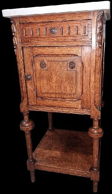 Henry II eiken nachtkastje., Antiquités & Art, Antiquités | Autres Antiquités, Enlèvement