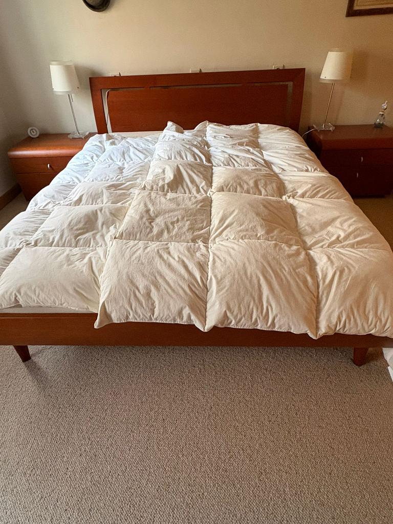 Lit en bois, Maison & Meubles, Chambre à coucher | Chambres à coucher complètes, Enlèvement, Utilisé, Deux personnes, Hout