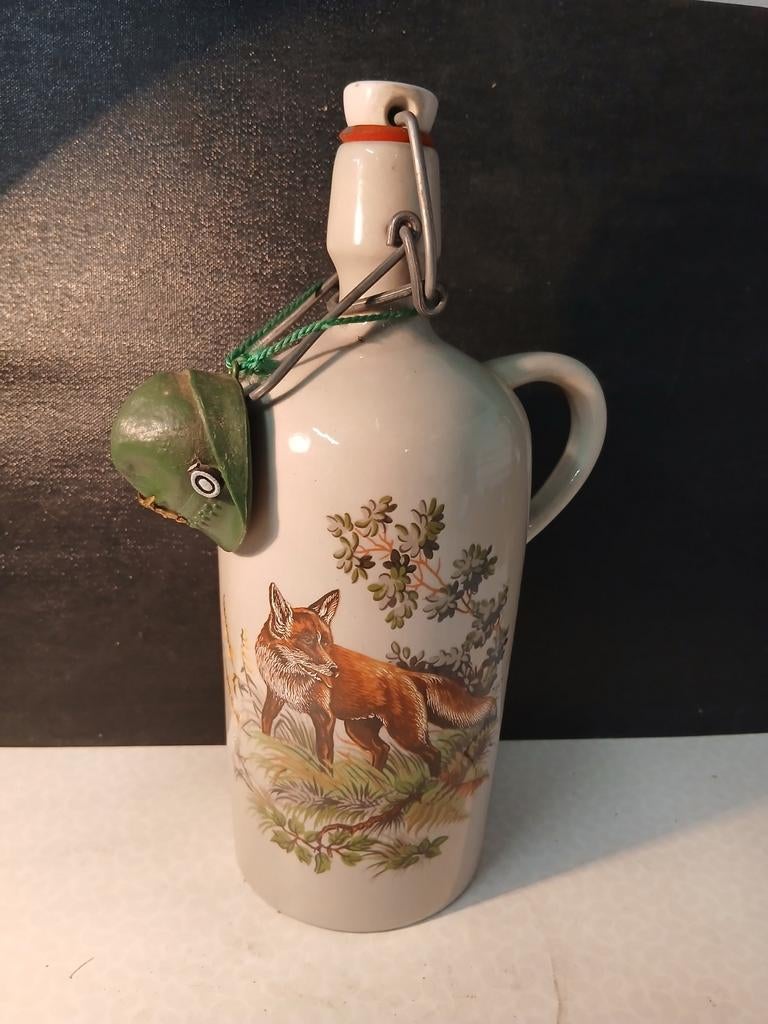 Aardewerk karaf met beugelsluiting, Antiquités & Art, Enlèvement ou Envoi