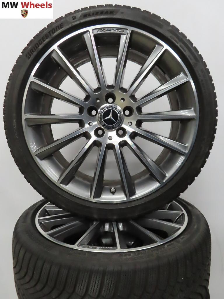 Mercedes C klasse W205 19 inch AMG velgen met winterbanden, Auto-onderdelen, 19 inch, Gebruikt, -, -