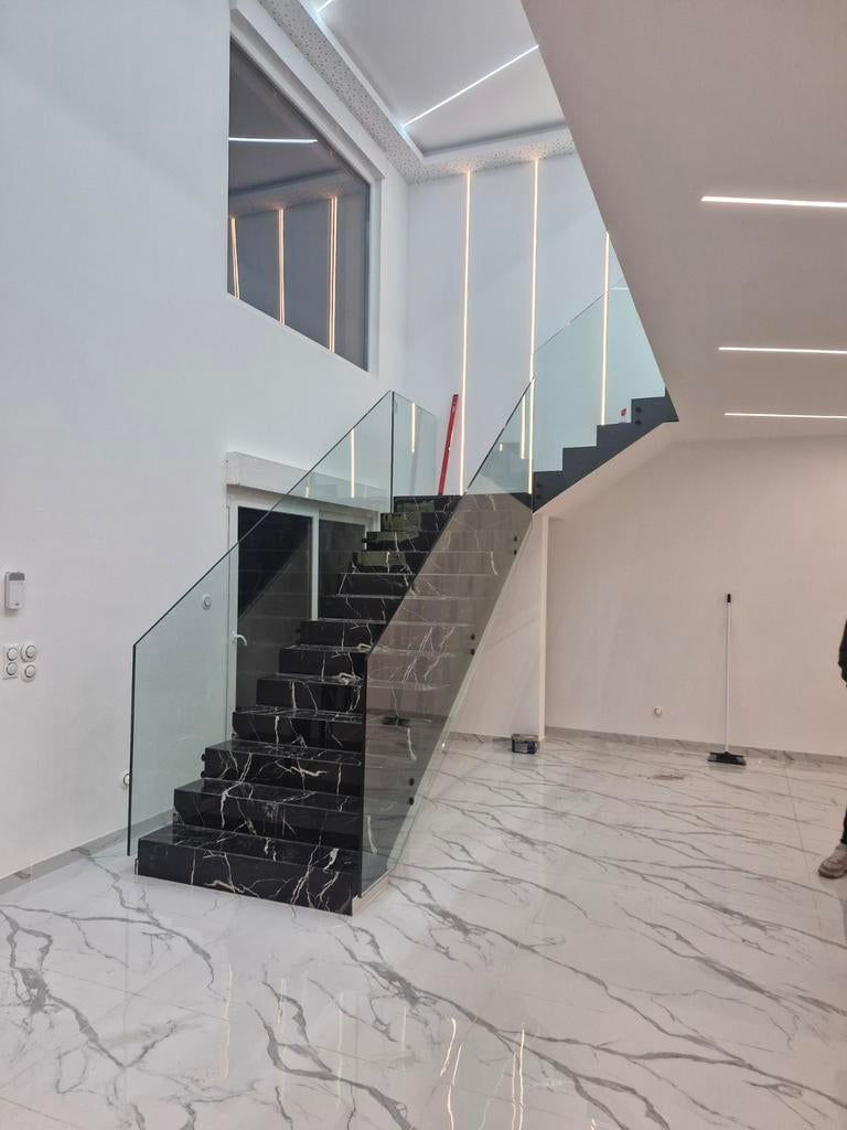 Balustrade verre aluminium inox