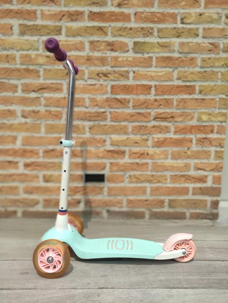 OXELO Kinderstep met 3 wielen B1 500 Munt/Wit, Ophalen, Gebruikt