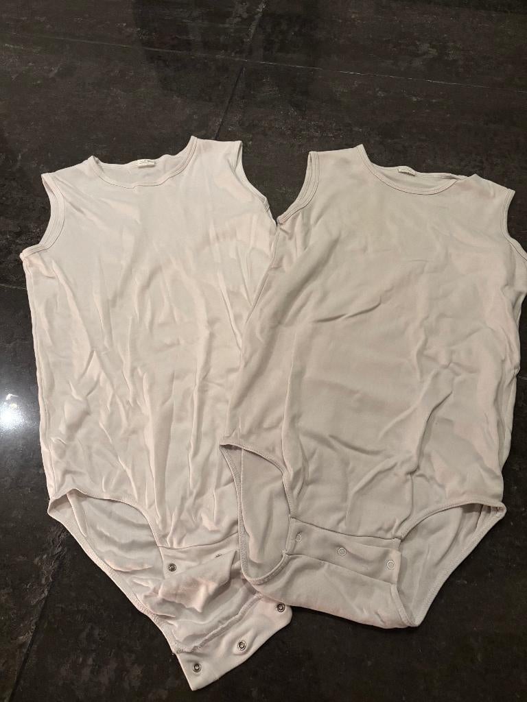 Romper volwassenen wit (2 stuks), Kleding | Dames, Pyjama's, Zo goed als nieuw, Maat 38/40 (M), Ophalen
