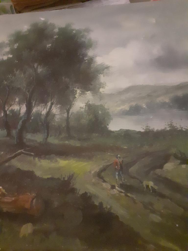 Peinture huile ., Antiquités & Art, Enlèvement