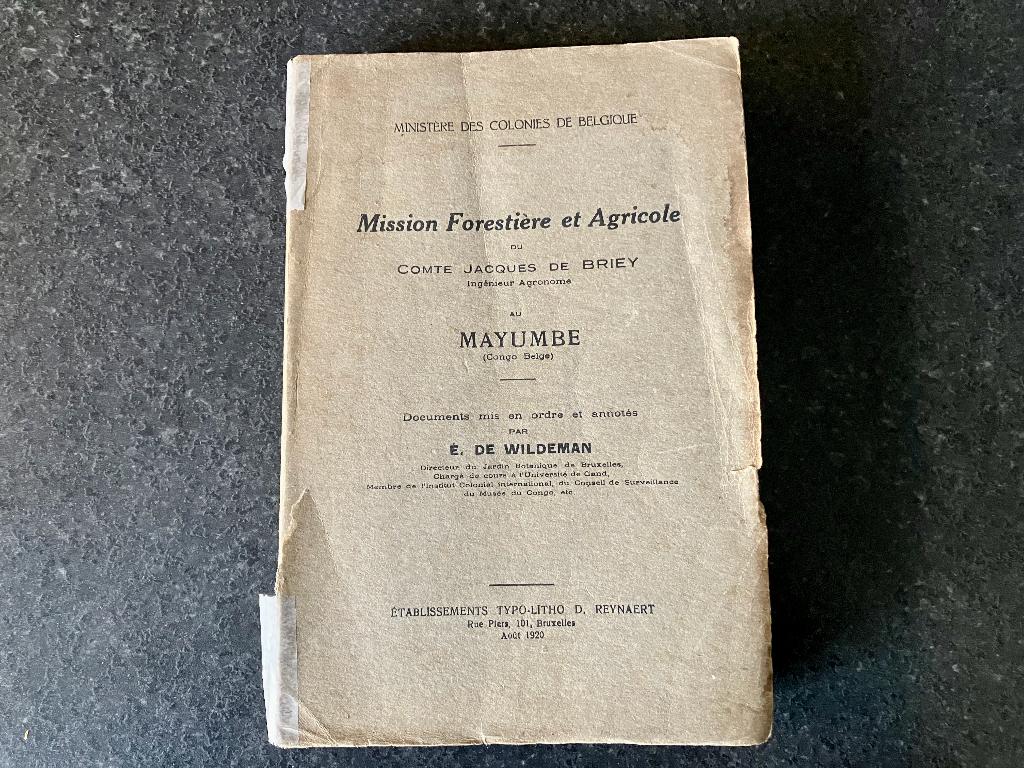 Mission forestière et agricole Mayumbe (Congo belge), Livres, Envoi