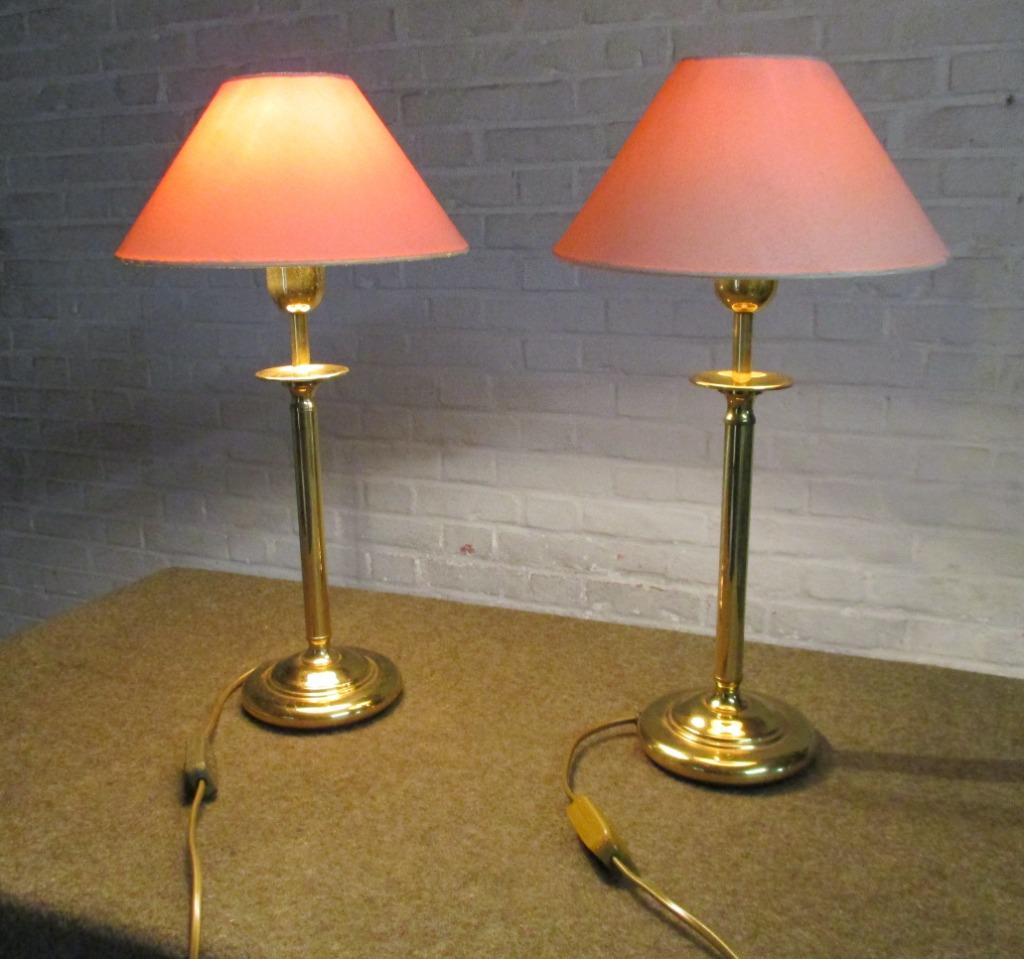 Vintage bureellampen, Huis en Inrichting, Lampen | Tafellampen, Gebruikt, Minder dan 50 cm, Metaal, Stof, Overige materialen, Ophalen of Verzenden