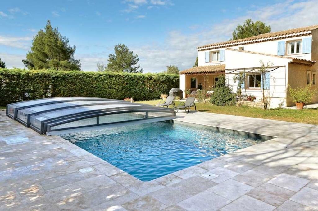 Abri de piscine discret - Devis Gratuit, Envoi, Neuf, Couverture de piscine