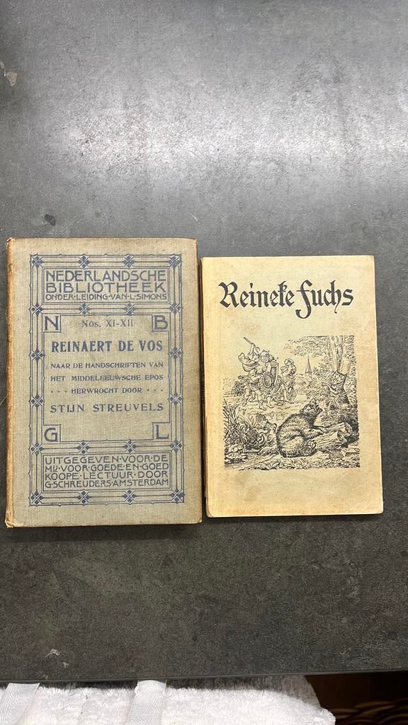 Set van 2 antieke 'Reinaert de Vos' w.o. Stijn Streuvels, Ophalen