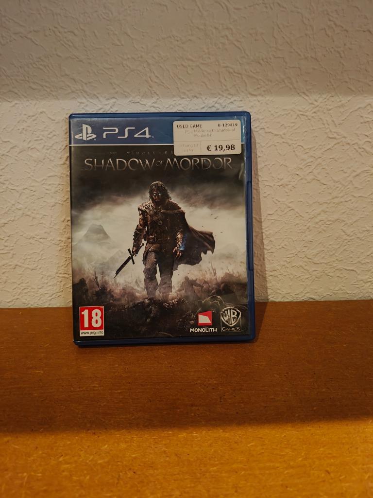Shadow of Mordor Playstation 4, Avontuur en Actie, Gebruikt, Vanaf 18 jaar, 1 speler