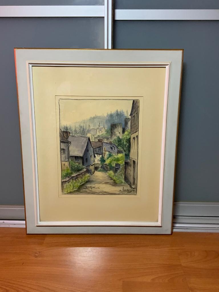 Tableau de 1955 de l'artiste belge A. Bacq, Antiquités & Art, Enlèvement ou Envoi