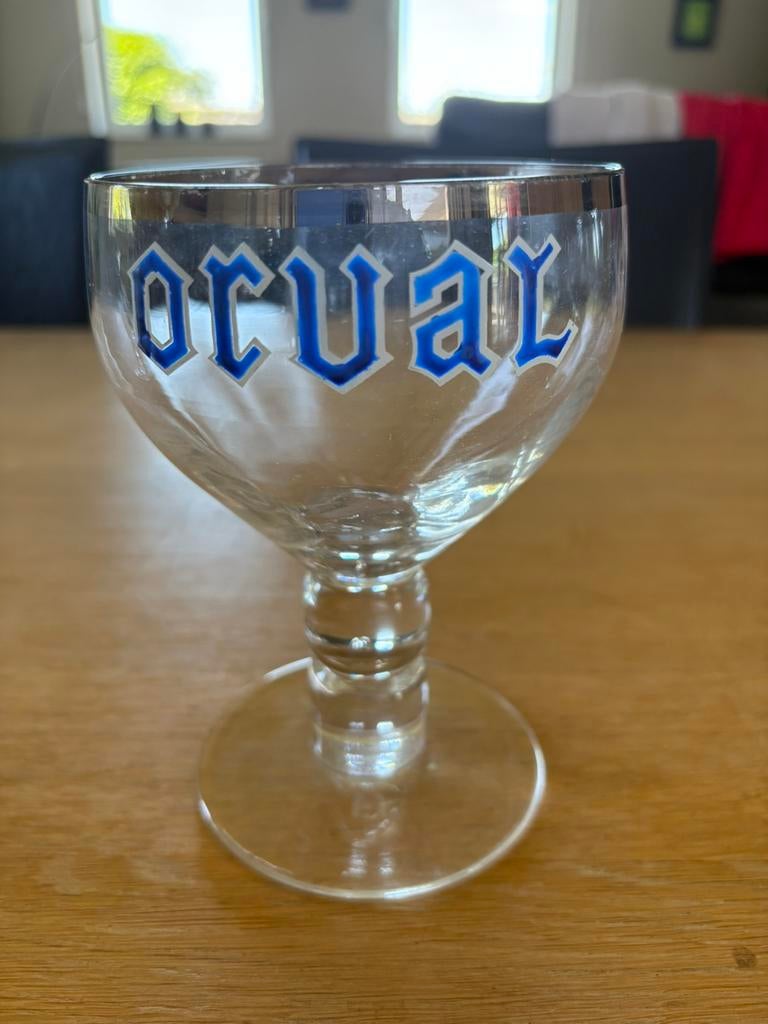 Verre Orval émaillé large bord argenté, Collections, Enlèvement ou Envoi, Comme neuf