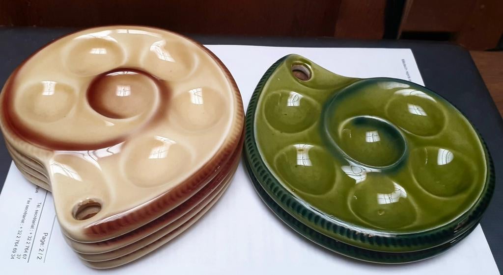 Vintage année 80 Assiettes à Escargots, Comme neuf