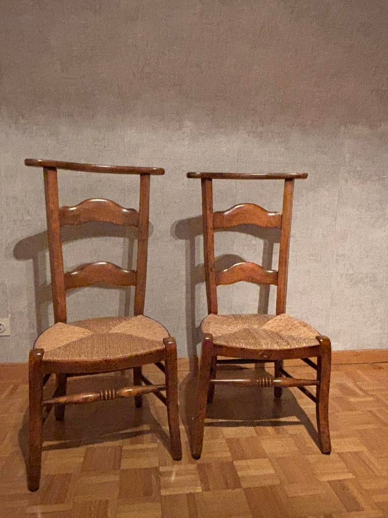 Chaises d'église 2 pièces, Rustiek, Enlèvement, Utilisé, Osier ou Rotin