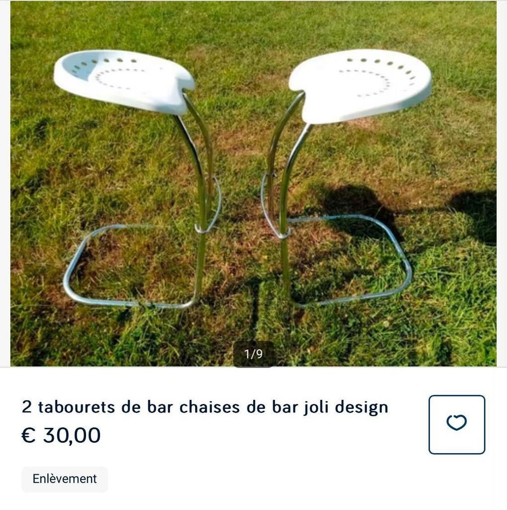 2 design barkrukken, Ophalen
