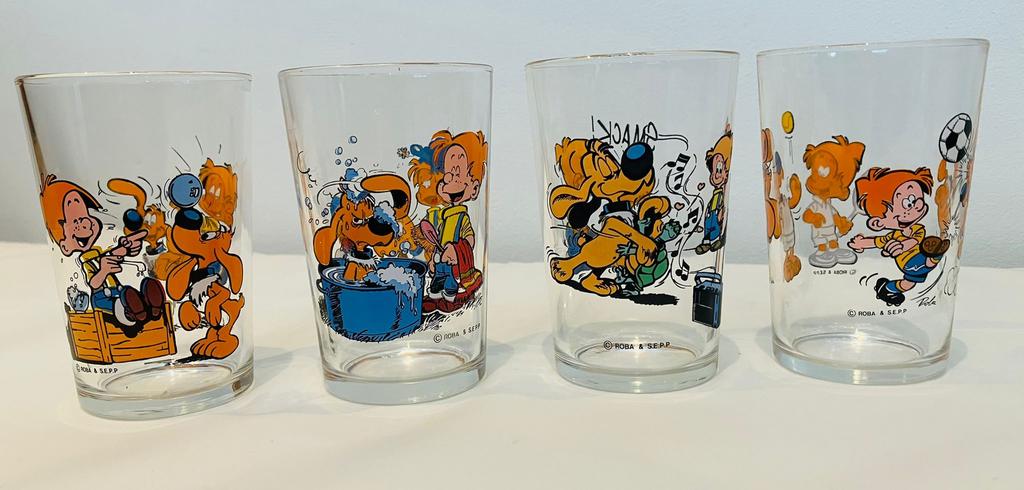 Bollie & Billie 4 vintage glazen, Ophalen of Verzenden